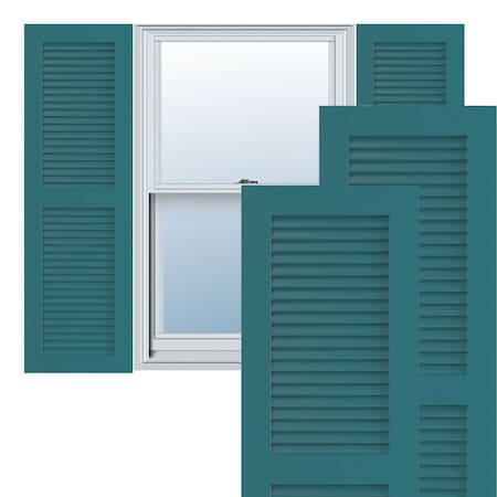 True Fit PVC, Two Equal Louver Shutters, Antigua, 12W X 27H